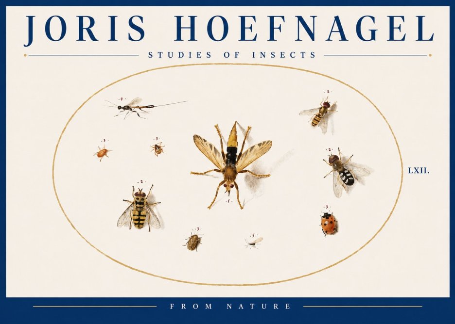 Joris Hoefnagel Studies of Insects IV No4 - Póster