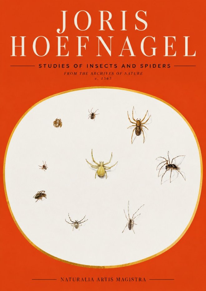 Joris Hoefnagel Studies of Insects and Spiders No2 - Póster