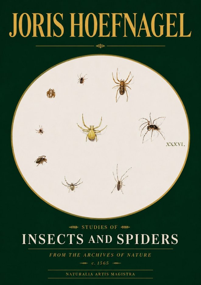 Joris Hoefnagel Studies of Insects and Spiders No3 - Póster