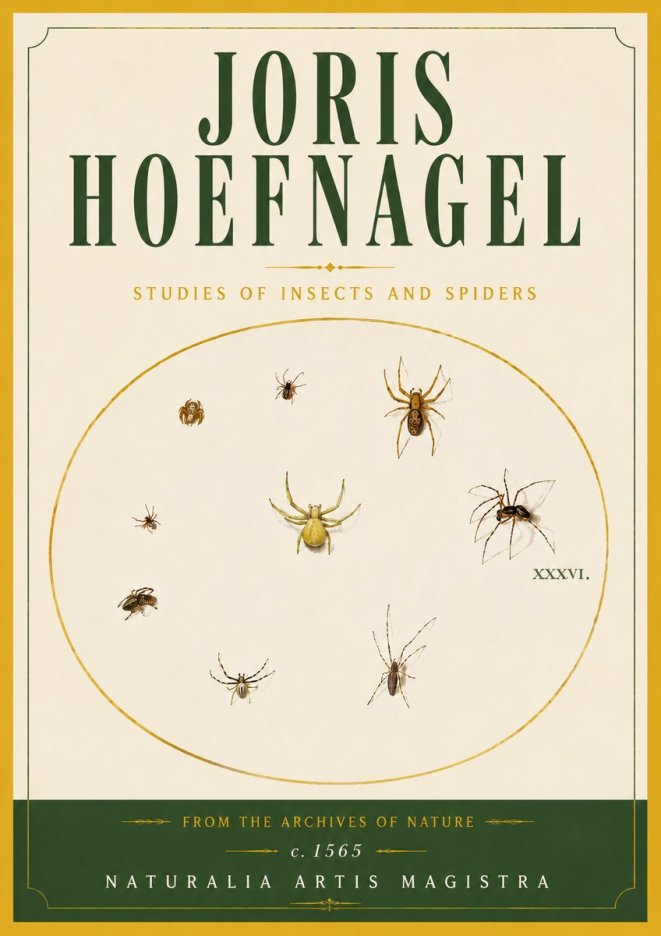 Joris Hoefnagel Studies of Insects and Spiders No6 - Póster