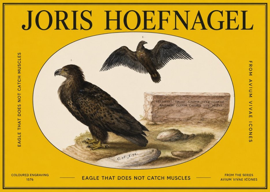 Joris Hoefnagel Eagle That Does Not Catch Muscles No2 - Póster