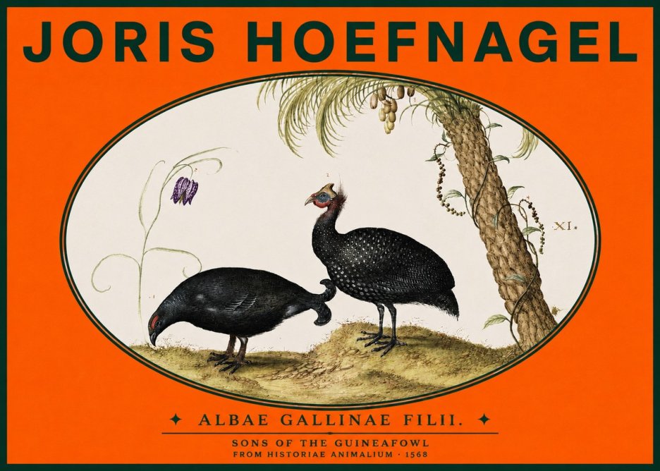 Joris Hoefnagel Albae Gallinae Filii. No3 - Póster