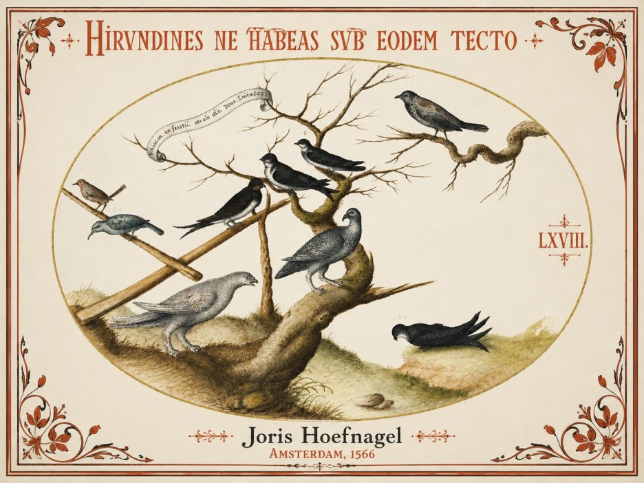 Joris Hoefnagel Birds Study No4 - Póster