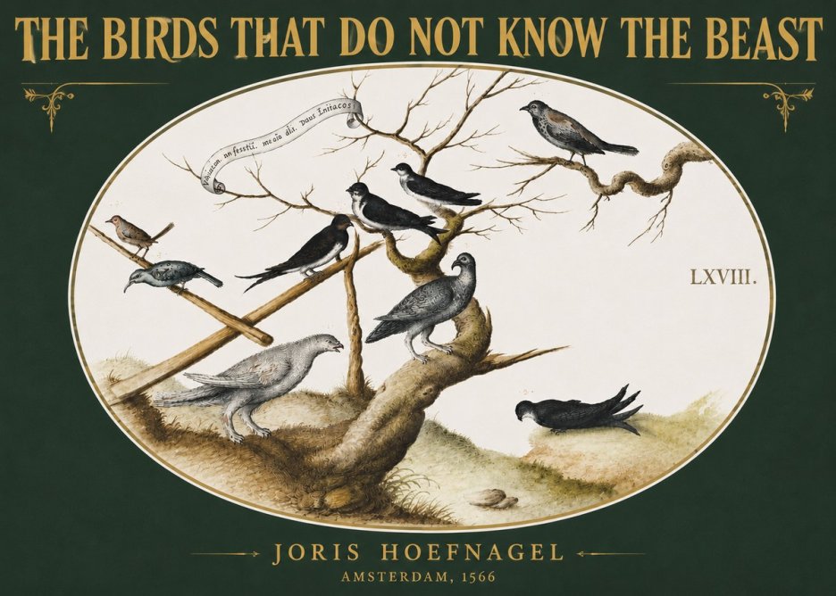 Joris Hoefnagel Birds Study No5 - Póster