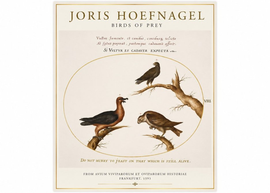 Joris Hoefnagel Birds of Prey No1 - Póster