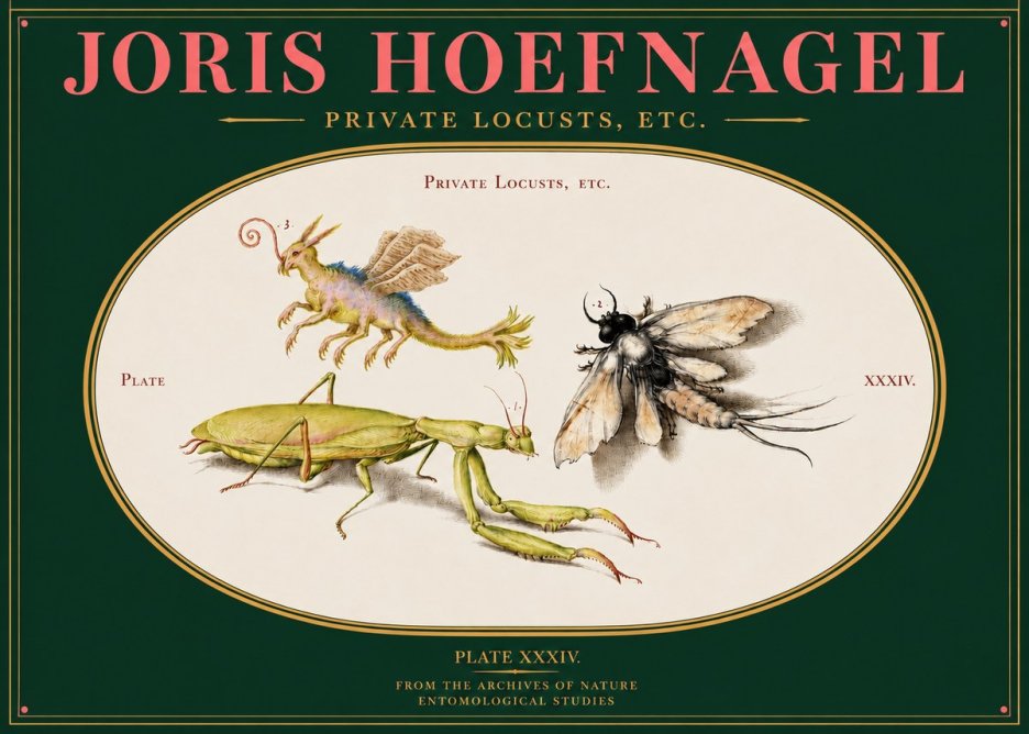 Joris Hoefnagel Privs Locvsta Bovem. No4 - Póster