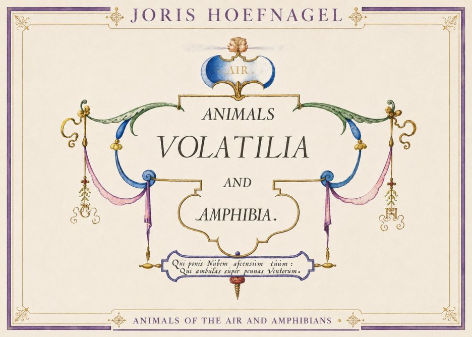 Joris Hoefnagel Animals Volatilia and Amphibia. No3 - Póster