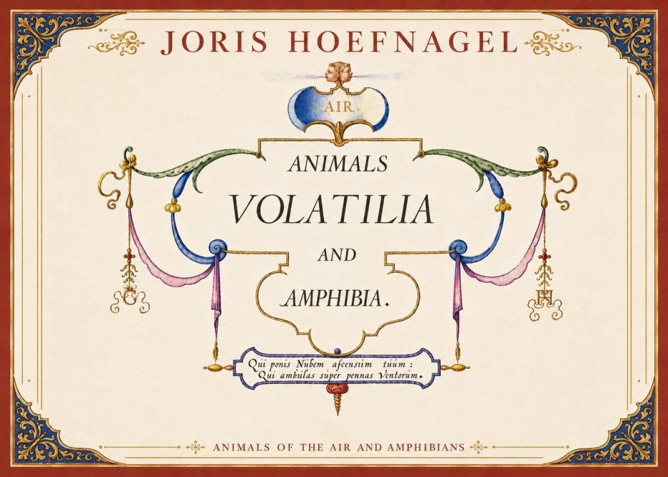Joris Hoefnagel Animals Volatilia and Amphibia. No6 - Póster
