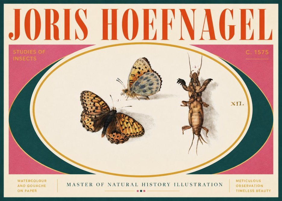 Joris Hoefnagel Studies of Insects Xii No4 - Póster