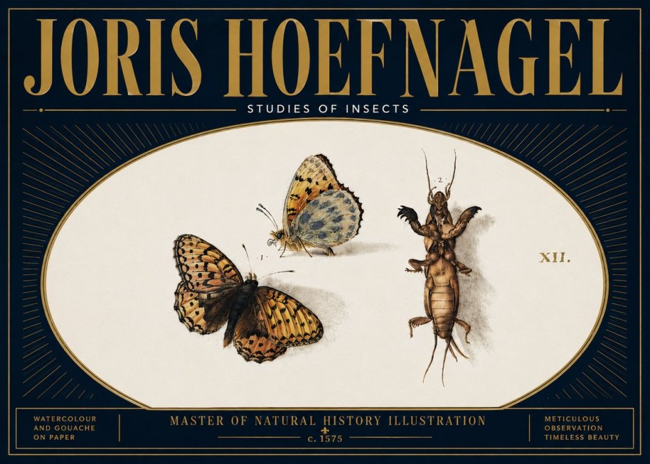Joris Hoefnagel Studies of Insects Xii No6 - Póster