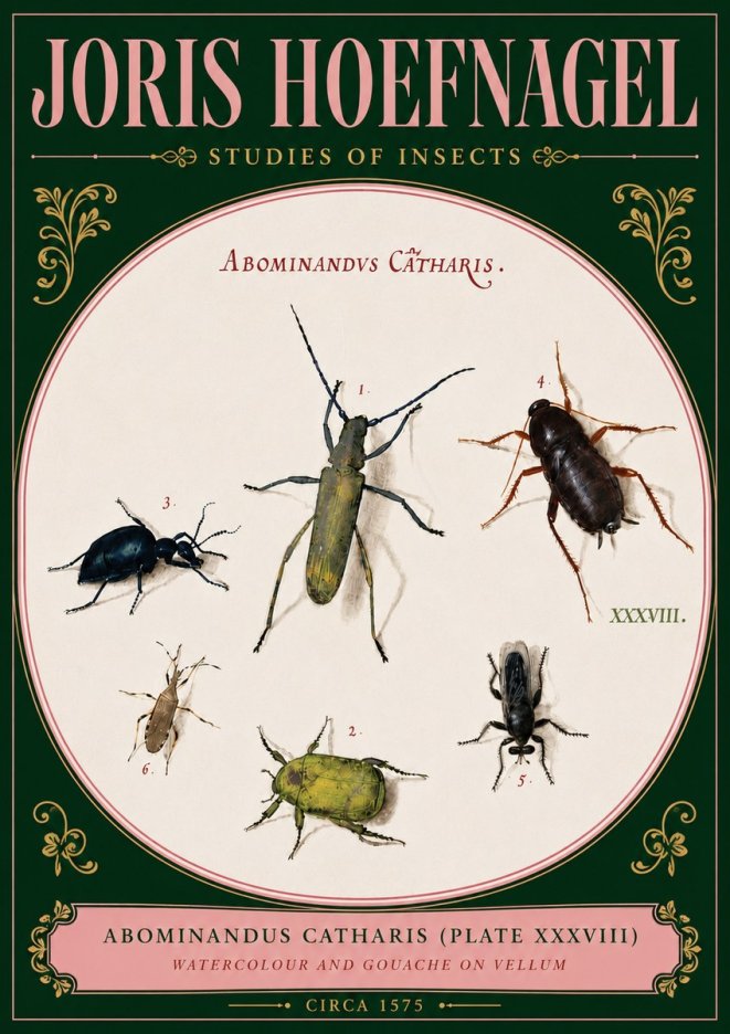 Joris Hoefnagel Abominandus Catharis (Plate Xxxviii) No5 - Póster