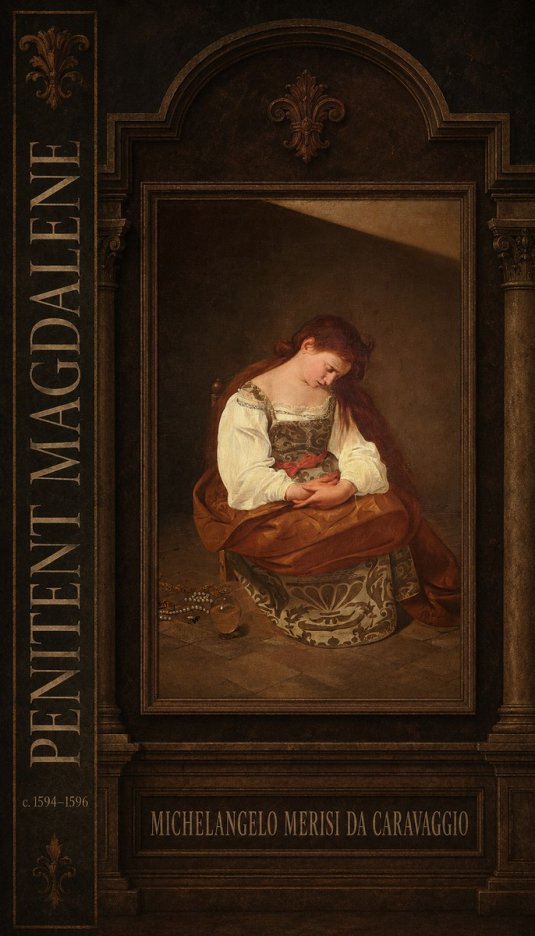 Michelangelo Merisi da Caravaggio Penitent Magdalene No4 - Póster
