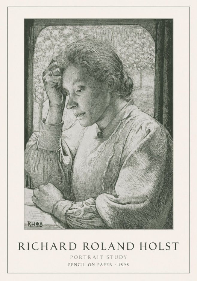 Richard Roland Holst Portrait Study No1 - Póster