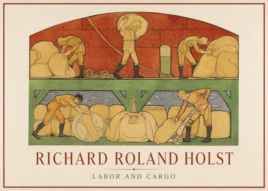 Richard Roland Holst Labor and Cargo No1 - Póster