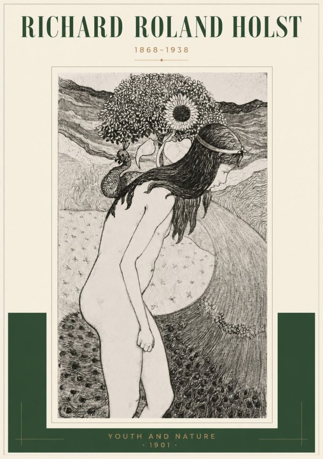 Richard Roland Holst Youth and Nature No2 - Póster