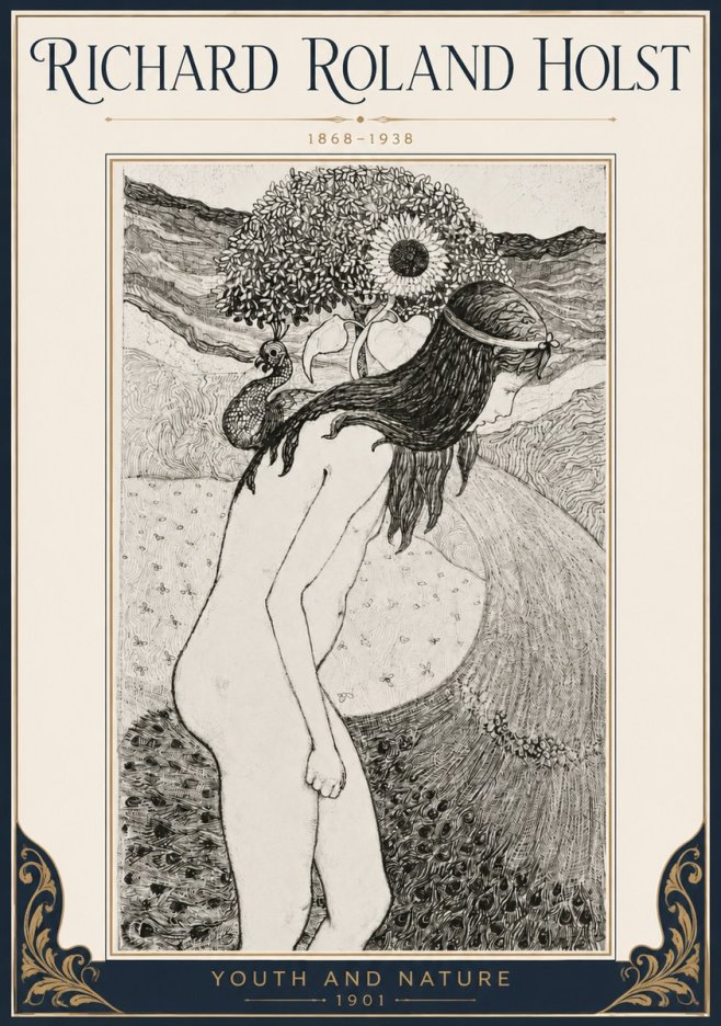 Richard Roland Holst Youth and Nature No4 - Póster