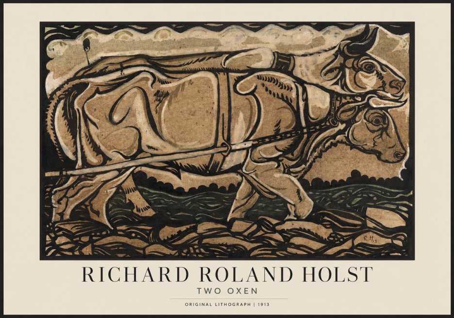 Richard Roland Holst Two Oxen No1 - Póster