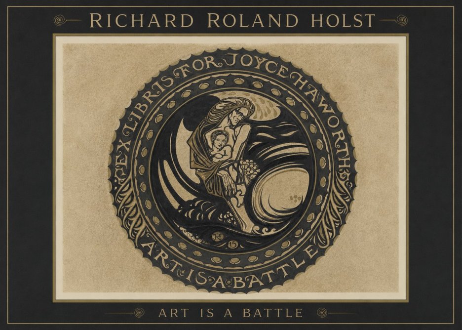 Richard Roland Holst Ex Libris for Joyce Haworth No1 - Póster