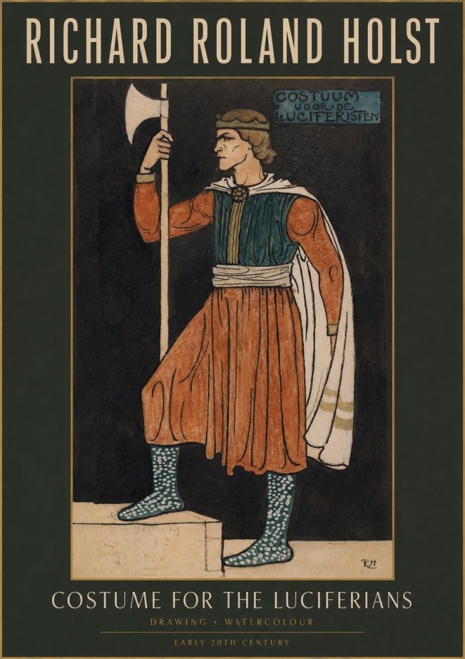 Richard Roland Holst Costume Design for the Luciferians No2 - Póster