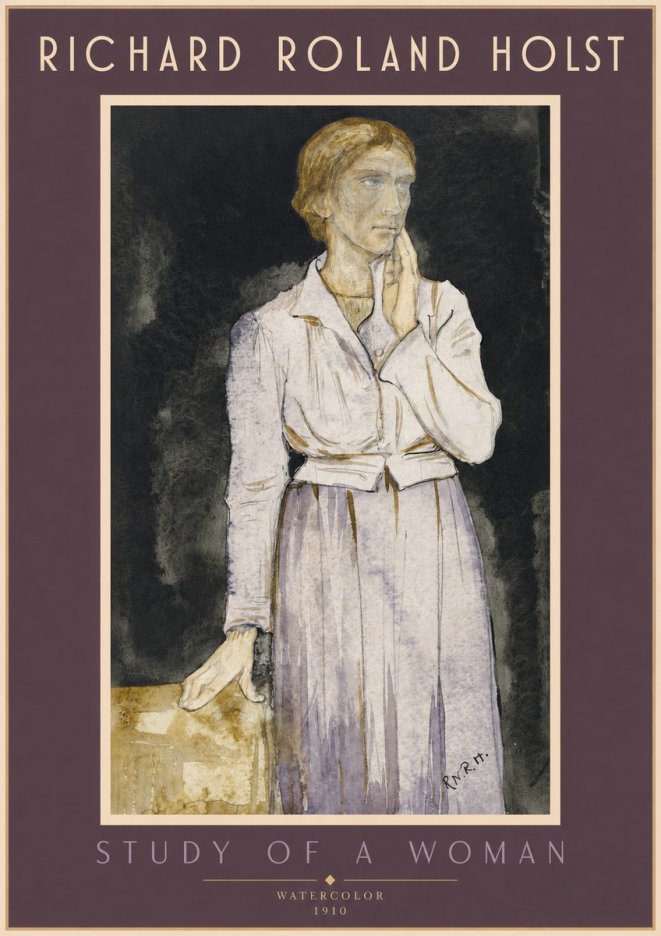 Richard Roland Holst Study of a Woman No2 - Póster