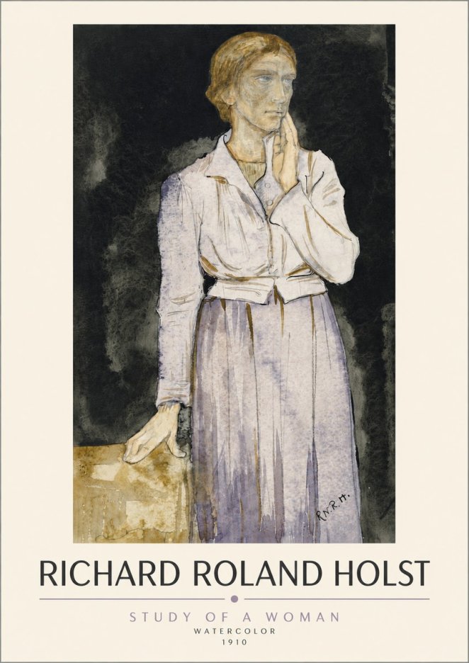Richard Roland Holst Study of a Woman No3 - Póster