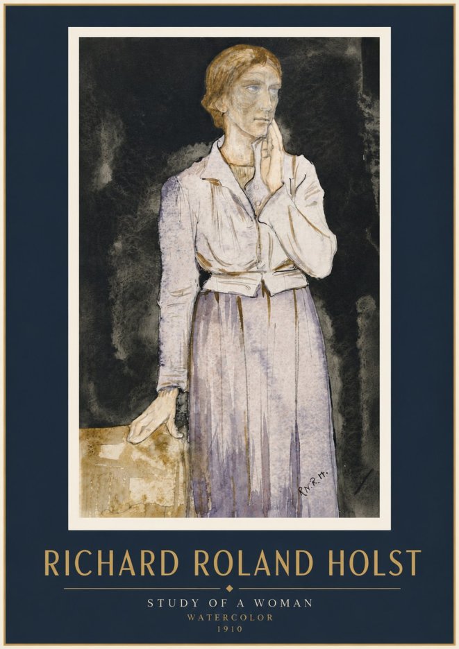 Richard Roland Holst Study of a Woman No5 - Póster