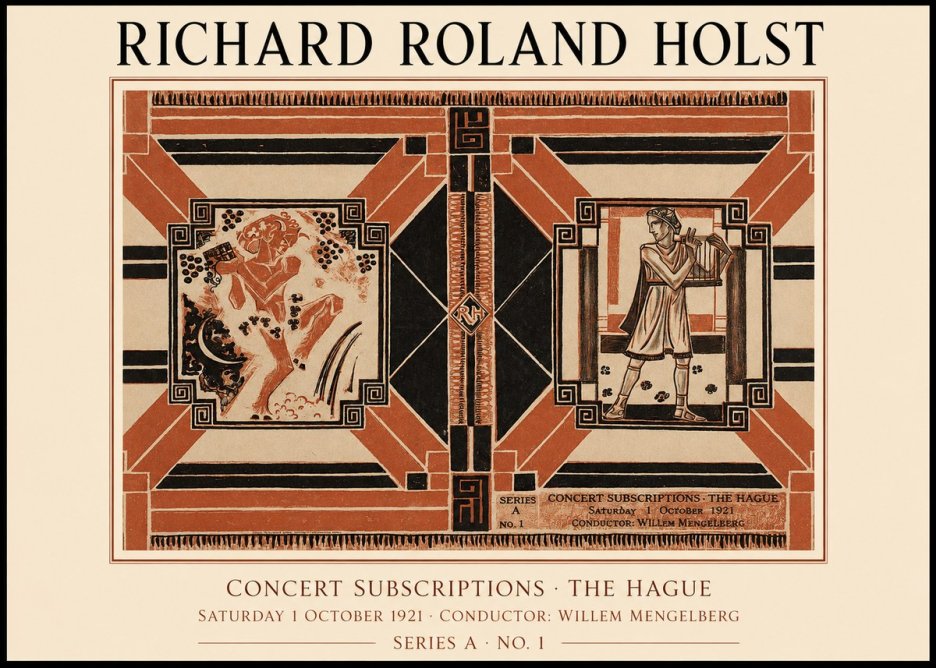 Richard Roland Holst Concert Subscriptions - the Hague No1 - Póster