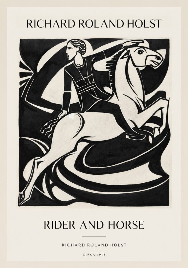 Richard Roland Holst Rider and Horse No1 - Póster