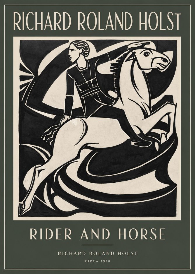 Richard Roland Holst Rider and Horse No2 - Póster
