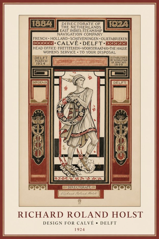 Richard Roland Holst Design for Calvé • Delft No1 - Póster
