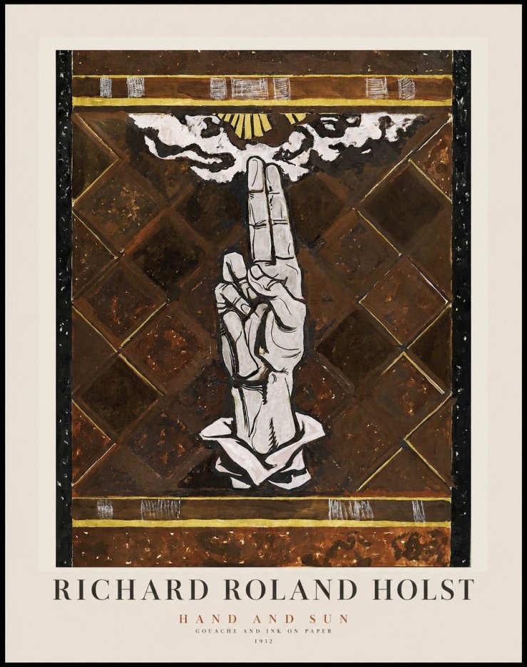 Richard Roland Holst Hand and Sun No1 - Póster