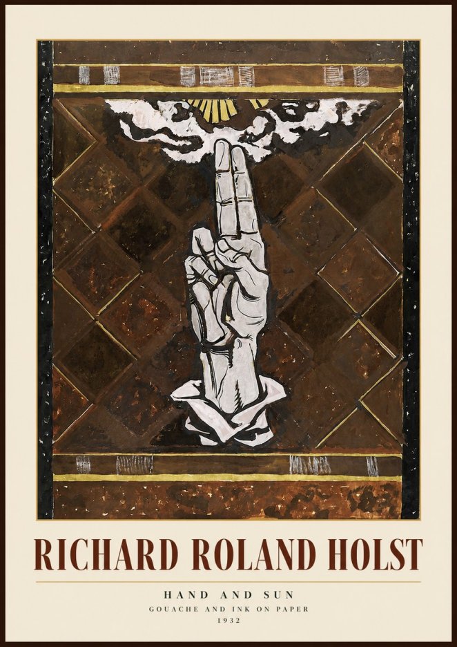 Richard Roland Holst Hand and Sun No2 - Póster