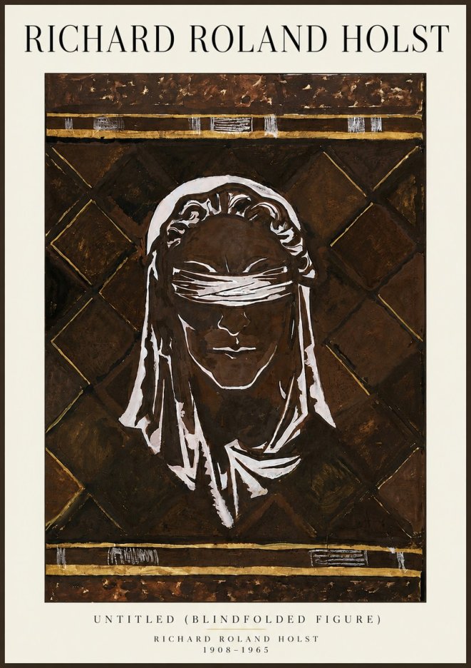 Richard Roland Holst Untitled (Blindfolded Figure) No6 - Póster