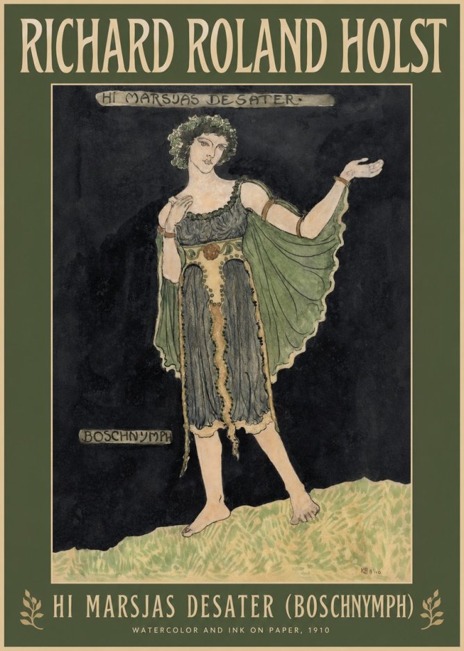 Richard Roland Holst Hi Marsjas Desater (Boschnymph) No2 - Póster