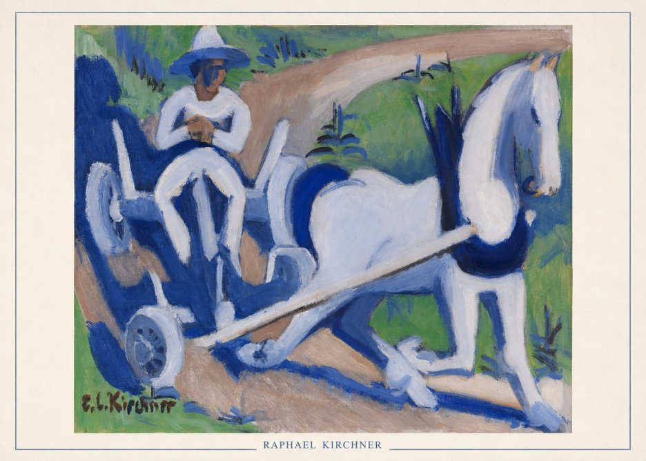 Raphael Kirchner Horse and Cart No4 - Póster