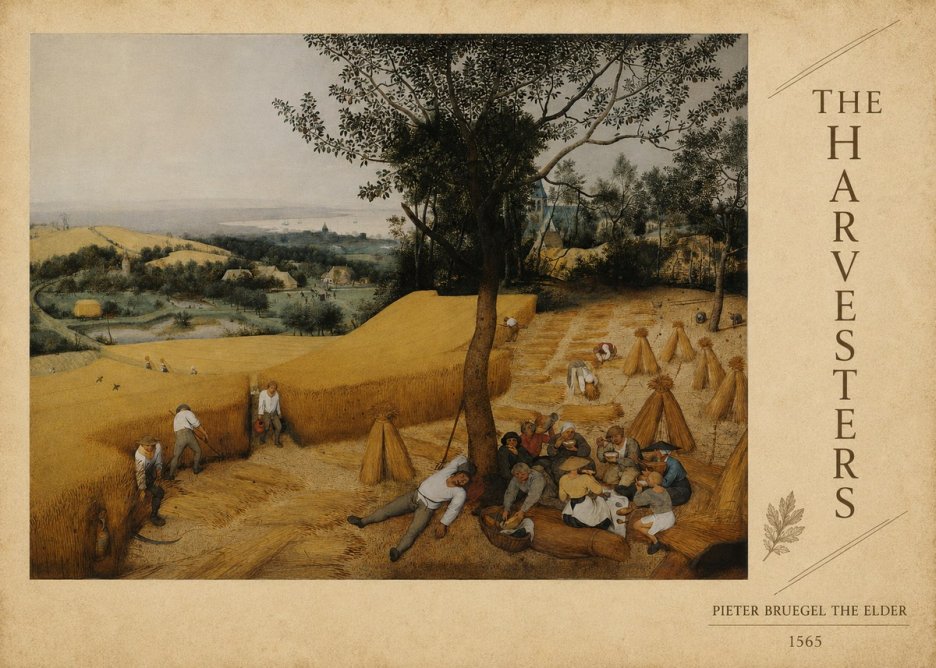 Pieter Bruegel The Harvesters II No6 - Póster