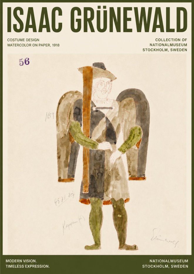 Isaac Grünewald Costume Design IV No4 - Póster