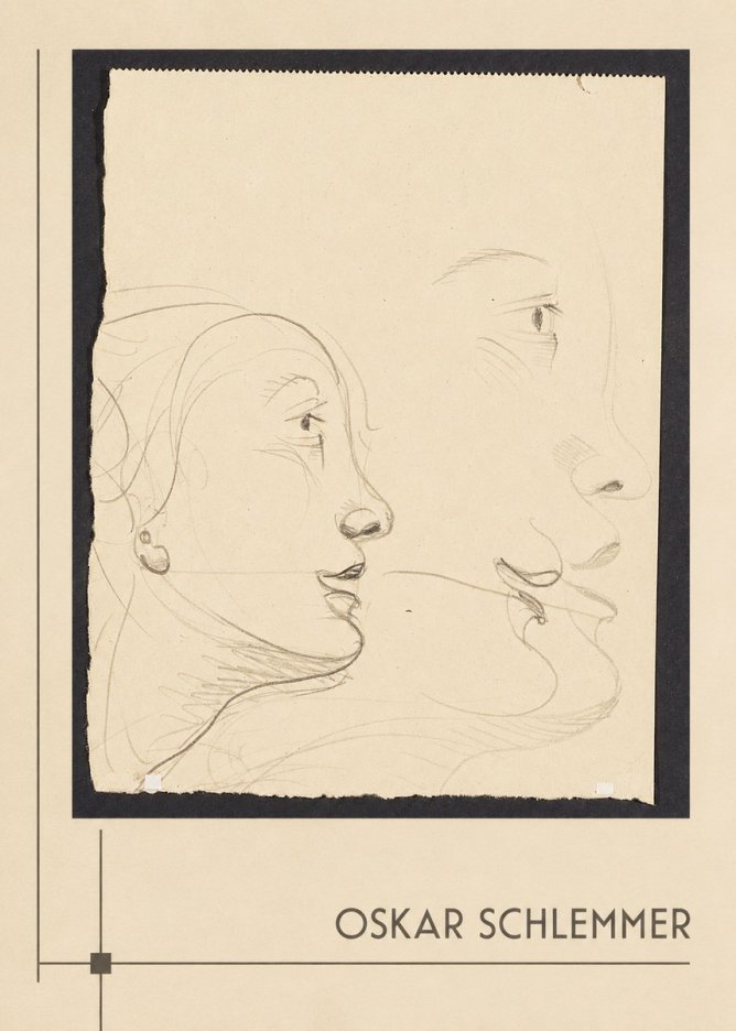 Oskar Schlemmer Profile Studies No1 - Póster