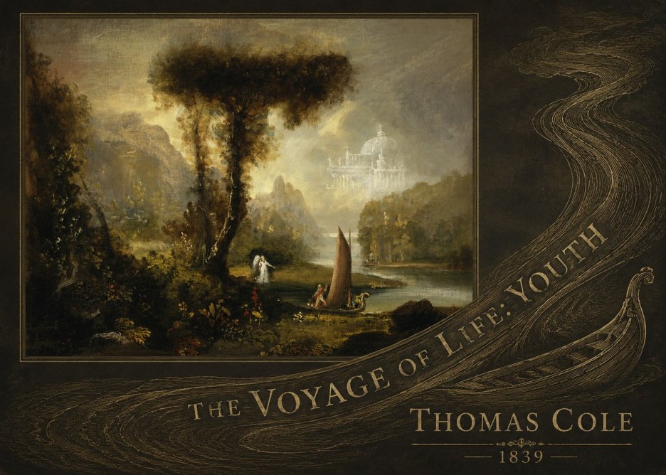 Thomas Cole The Voyage of Life: Youth II No5 - Póster