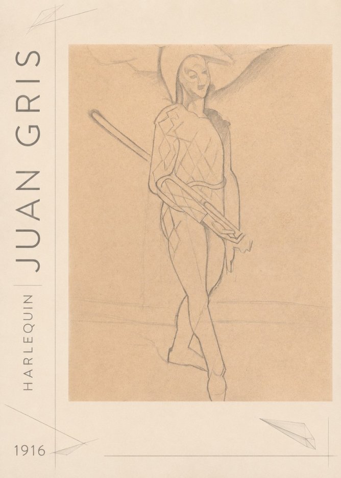 Juan Gris Harlequin No3 - Póster