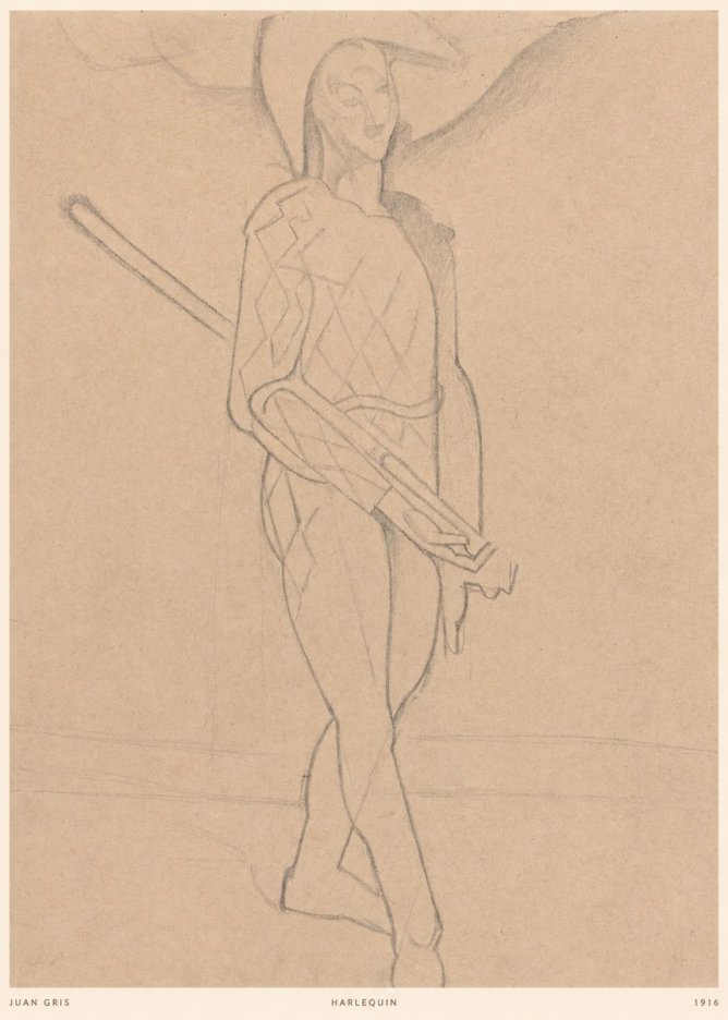 Juan Gris Harlequin No6 - Póster