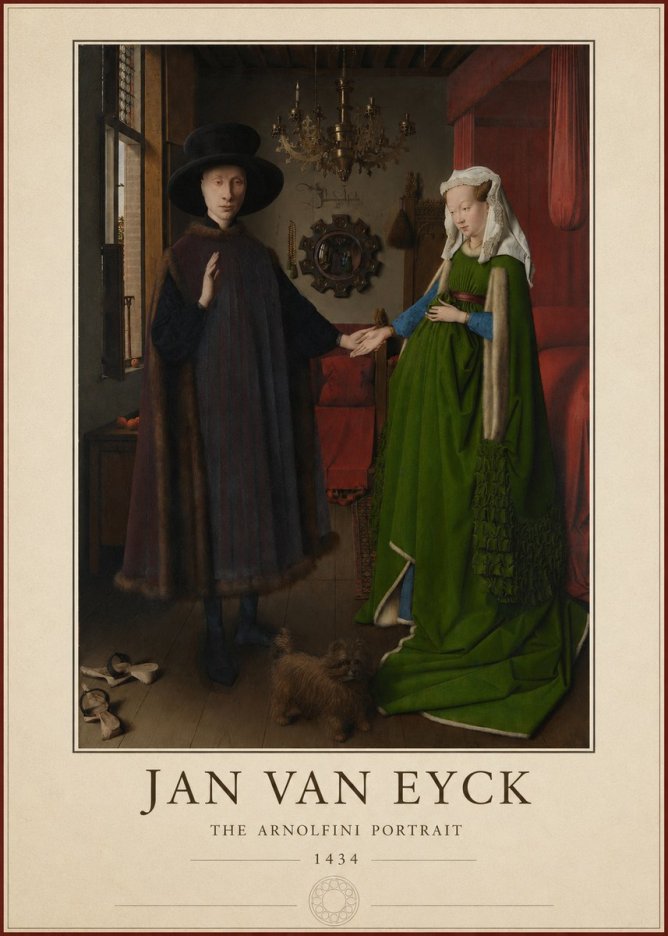Jan van Eyck The Arnolfini Portrait III No4 - Póster