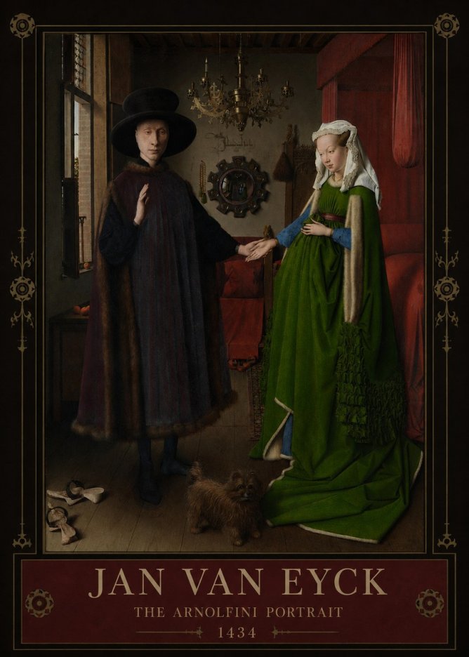 Jan van Eyck The Arnolfini Portrait III No5 - Póster