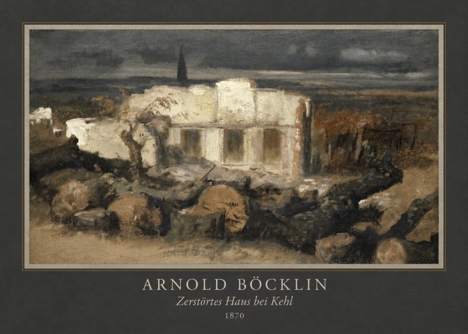 Arnold Böcklin Zerstörtes Haus Bei Kehl No4 - Póster