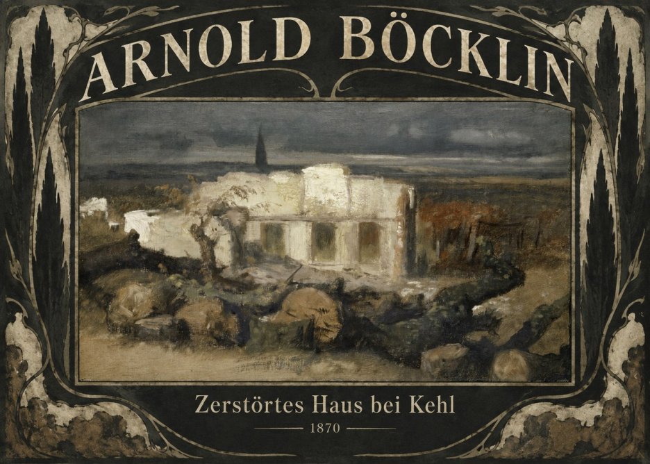 Arnold Böcklin Zerstörtes Haus Bei Kehl No6 - Póster
