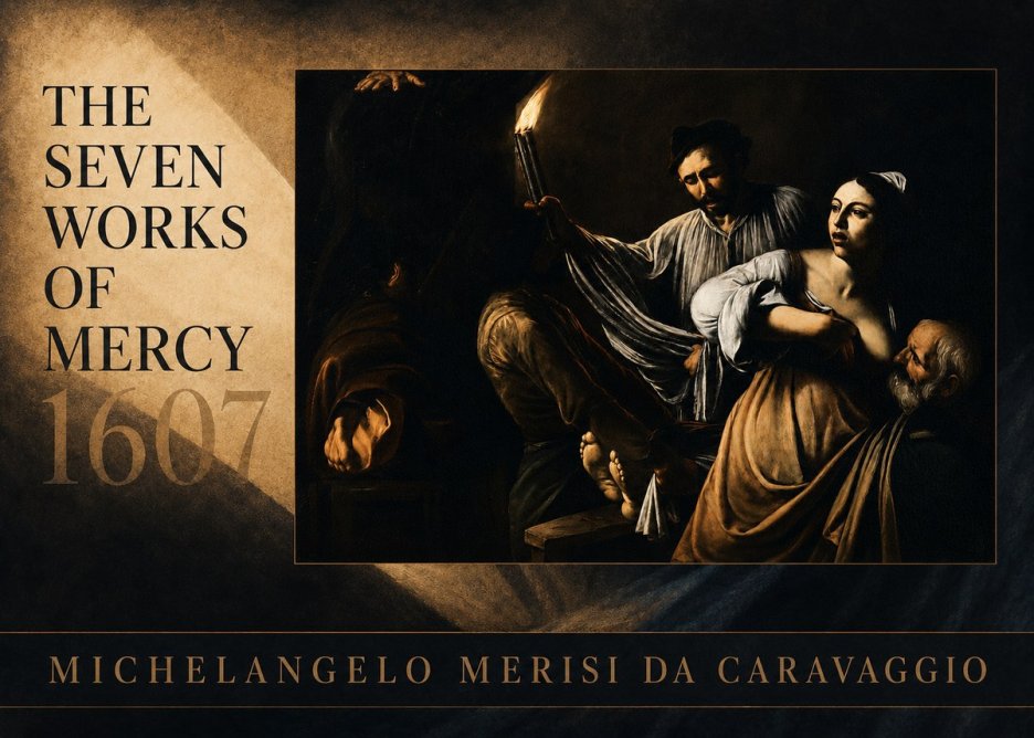Michelangelo Merisi da Caravaggio The Seven Works of Mercy III No6 - Póster