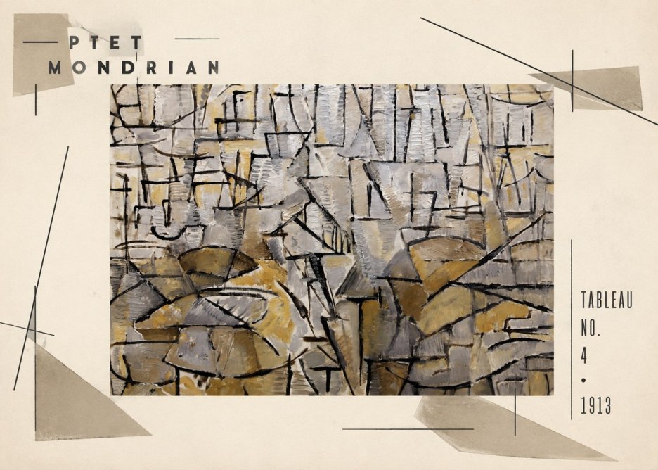 Piet Mondrian Tableau No. 4 No3 - Póster