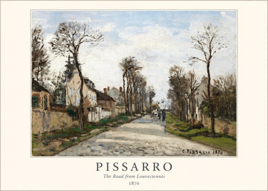 Pissarro The Road from Louveciennes I No1 - Póster
