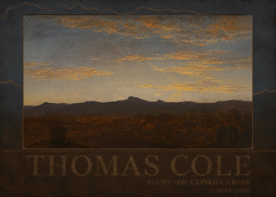 Thomas Cole Study for Catskill Creek I No4 - Póster