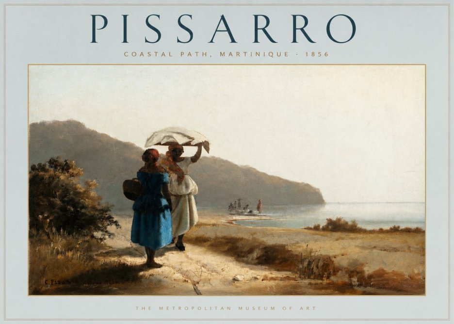 Pissarro Coastal Path, Martinique No3 - Póster